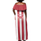 Custom Liberia Football Off Shoulder Maxi Dress The Lone Stars Sporty Style