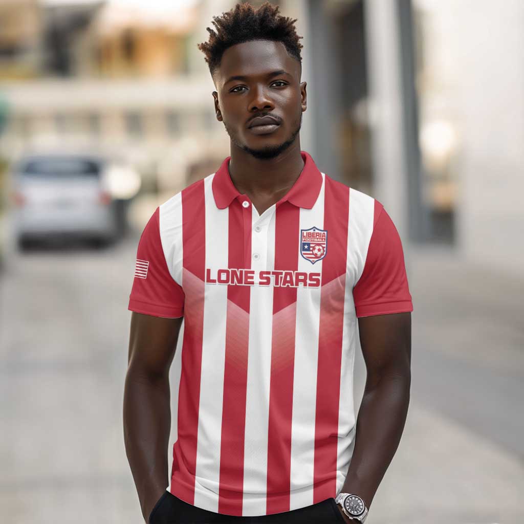 Custom Liberia Football Polo Shirt The Lone Stars Sporty Style