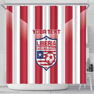 Custom Liberia Football Shower Curtain The Lone Stars Sporty Style