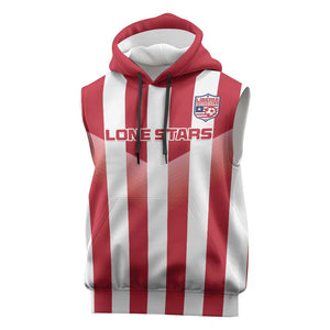 Custom Liberia Football Sleeveless Hoodie The Lone Stars Sporty Style - African Pride