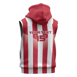 Custom Liberia Football Sleeveless Zip Hoodie The Lone Stars Sporty Style - African Pride
