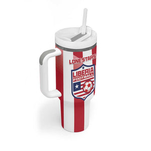 Custom Liberia Football Tumbler With Handle The Lone Stars Sporty Style