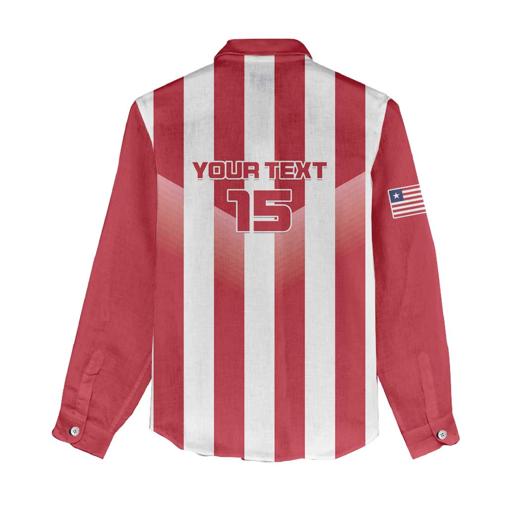 Custom Liberia Football Women Casual Shirt The Lone Stars Sporty Style LT15