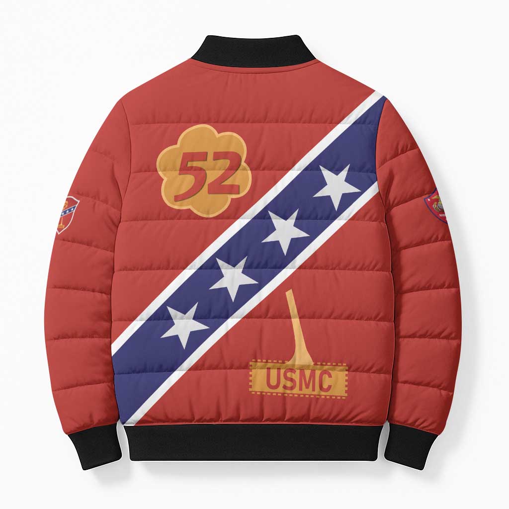Montford Point Marines Bomber Puffer Jacket 52 USMC Tribute