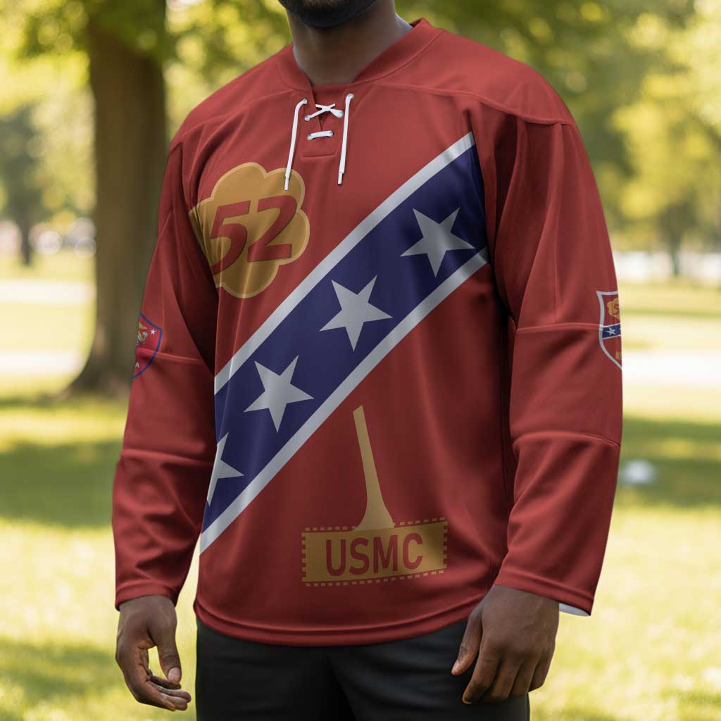 Montford Point Marines Hockey Jersey 52 USMC Tribute