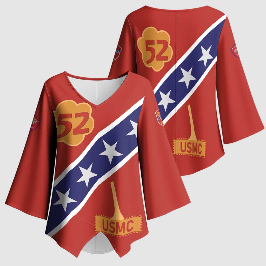 Montford Point Marines Kimono Sleeve Blouse 52 USMC Tribute