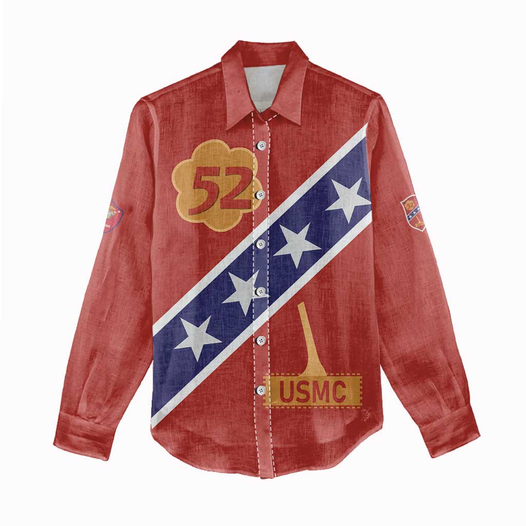 52 USMC Legacy Women Casual Shirt Proud Montford Point Marines - African Pride