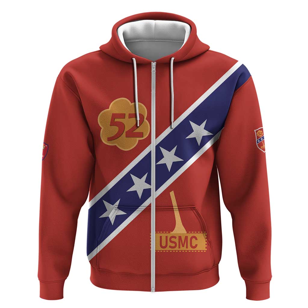 52 USMC Legacy Zip Hoodie Proud Montford Point Marines - African Pride
