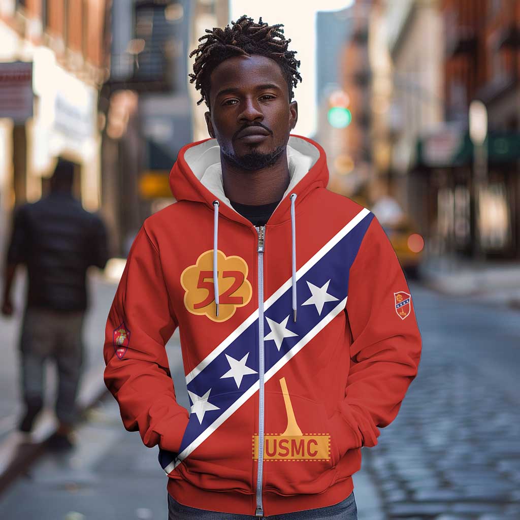 52 USMC Legacy Zip Hoodie Proud Montford Point Marines - African Pride