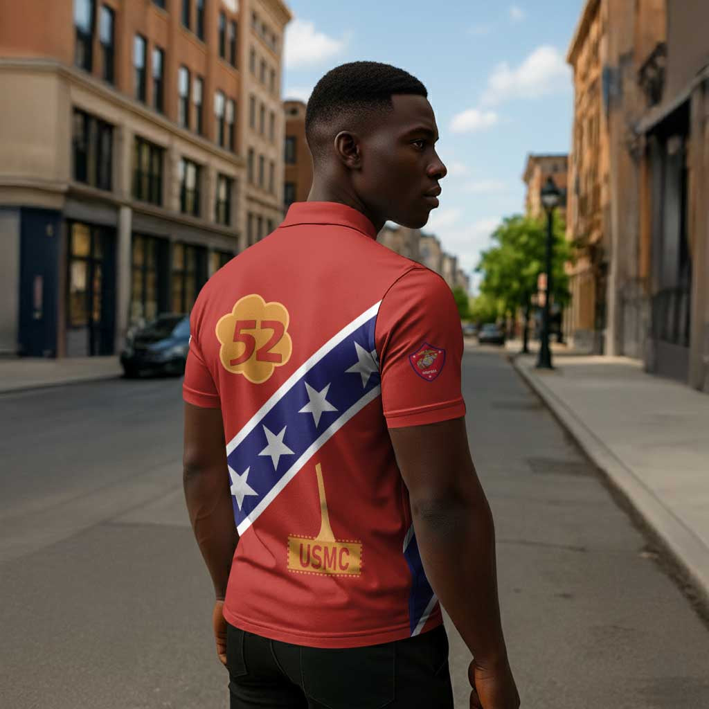 Montford Point Marines Zipper Polo Shirt 52 USMC Tribute