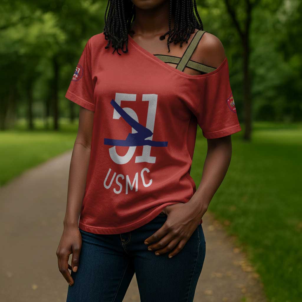 Montford Point Marines Cross Shoulder Shirt 51 USMC Tribute