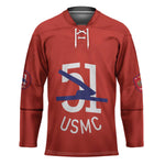 Montford Point Marines Hockey Jersey 51 USMC Tribute