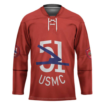 Montford Point Marines Hockey Jersey 51 USMC Tribute