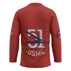 Montford Point Marines Hockey Jersey 51 USMC Tribute