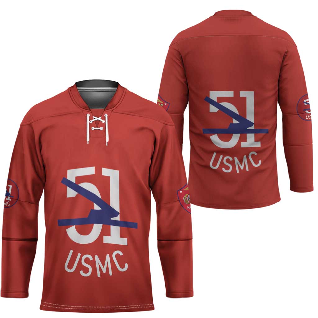 Montford Point Marines Hockey Jersey 51 USMC Tribute