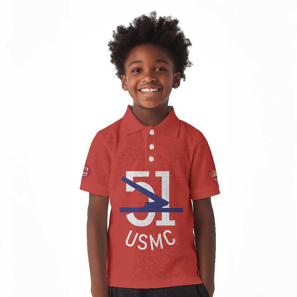 51 USMC Legacy Kid Polo Shirt Proud Montford Point Marines - African Pride