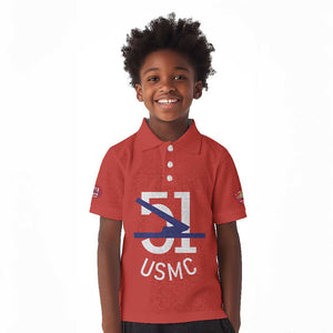 51 USMC Legacy Kid Polo Shirt Proud Montford Point Marines - African Pride