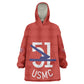 51 USMC Legacy Kid Wearable Blanket Hoodie Proud Montford Point Marines - African Pride