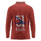 51 USMC Legacy Long Sleeve Polo Shirt Proud Montford Point Marines - African Pride