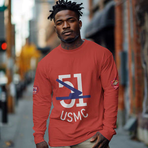 51 USMC Legacy Long Sleeve Shirt Proud Montford Point Marines - African Pride