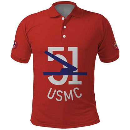 51 USMC Legacy Polo Shirt Proud Montford Point Marines - African Pride