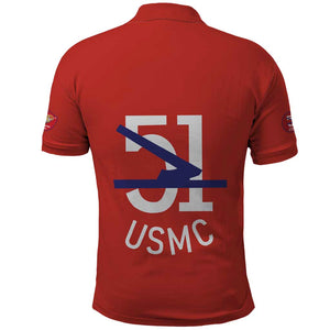 51 USMC Legacy Polo Shirt Proud Montford Point Marines - African Pride