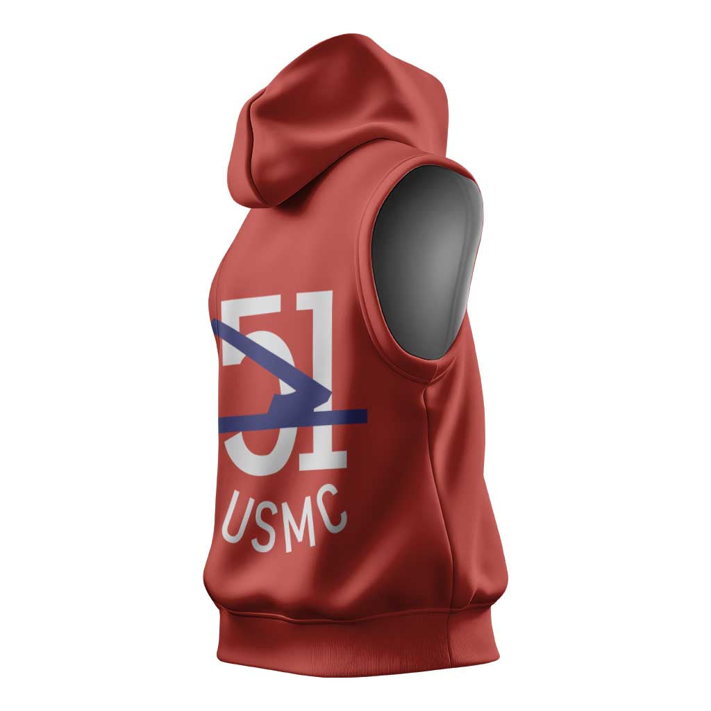 51 USMC Legacy Sleeveless Hoodie Proud Montford Point Marines - African Pride