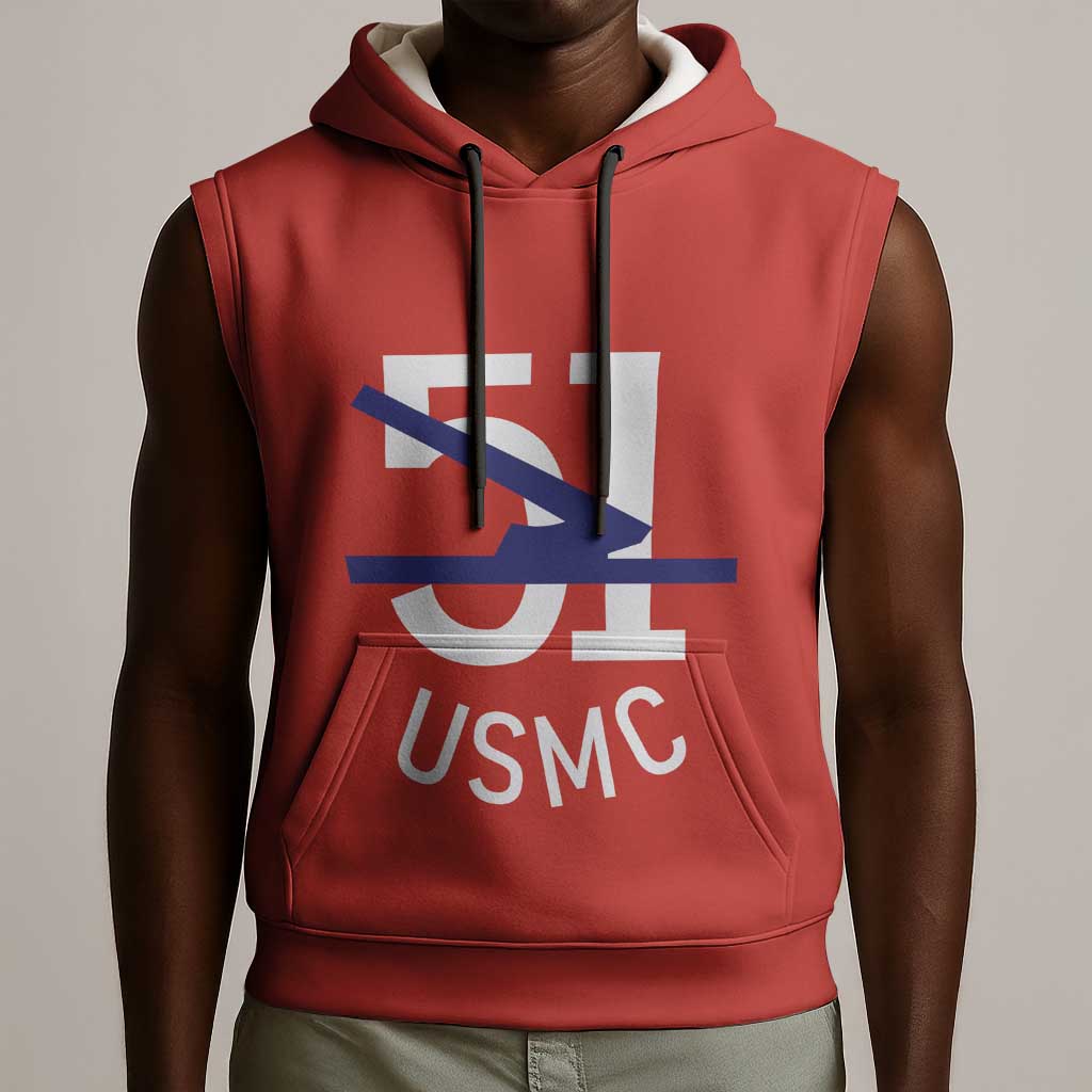 51 USMC Legacy Sleeveless Hoodie Proud Montford Point Marines - African Pride