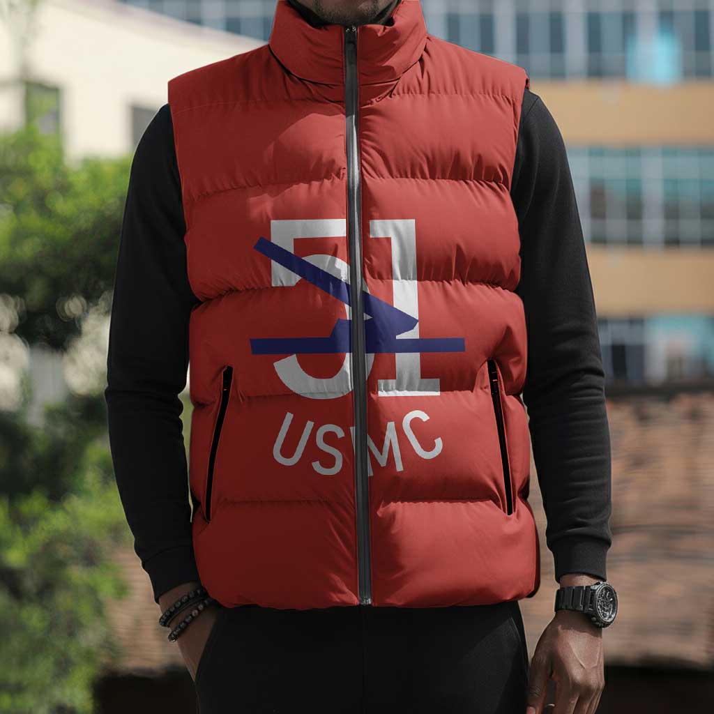 Montford Point Marines Sleeveless Puffer Jacket 51 USMC Tribute