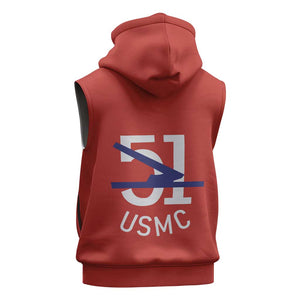 51 USMC Legacy Sleeveless Zip Hoodie Proud Montford Point Marines - African Pride