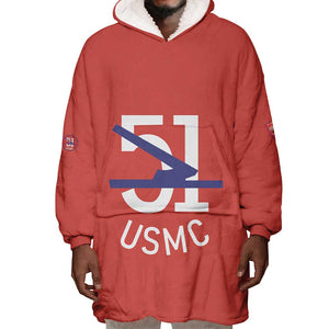 51 USMC Legacy Wearable Blanket Hoodie Proud Montford Point Marines - African Pride