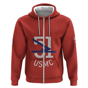 51 USMC Legacy Zip Hoodie Proud Montford Point Marines - African Pride