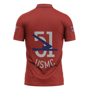 Montford Point Marines Zipper Polo Shirt 51 USMC Tribute