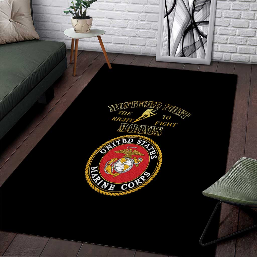Montford Point Marines Area Rug African American Heroes Black - African Pride