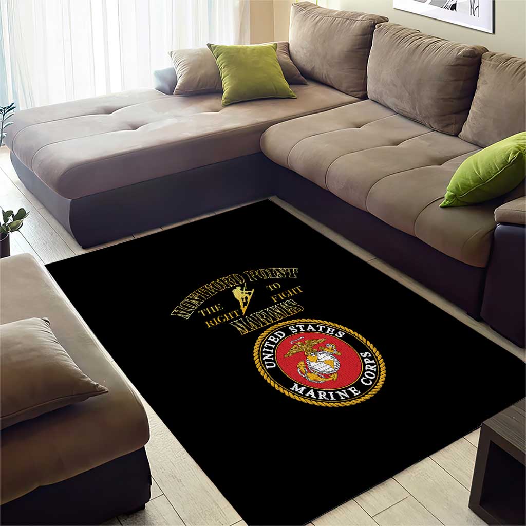 Montford Point Marines Area Rug African American Heroes Black - African Pride