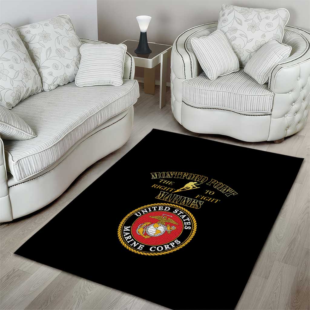 Montford Point Marines Area Rug African American Heroes Black - African Pride