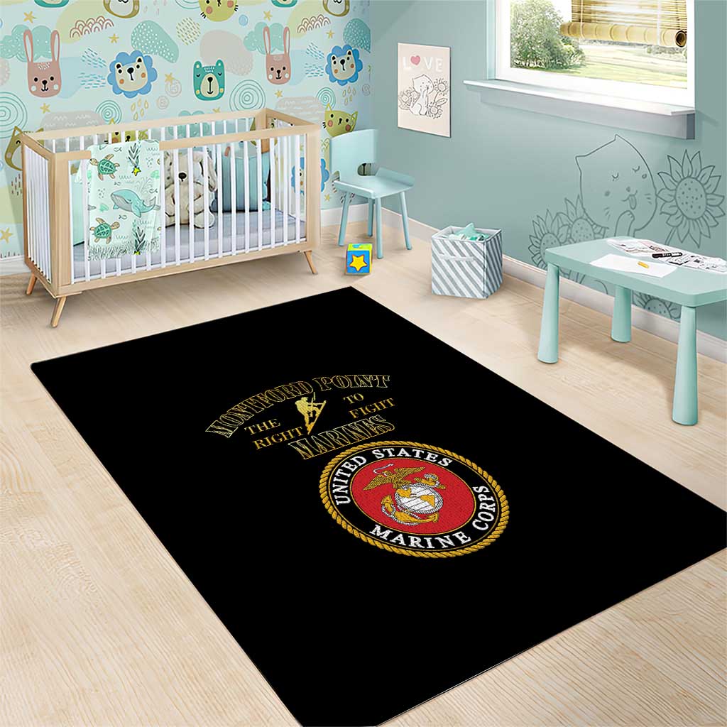Montford Point Marines Area Rug African American Heroes Black - African Pride