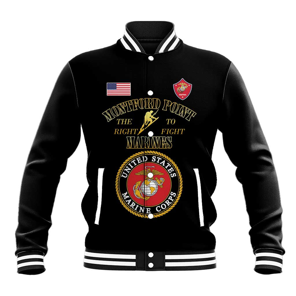 Montford Point Marines Baseball Jacket African American Heroes Black - African Pride