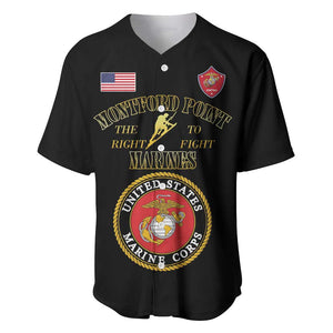 Montford Point Marines Baseball Jersey African American Heroes Black - African Pride
