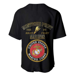 Montford Point Marines Baseball Jersey African American Heroes Black - African Pride