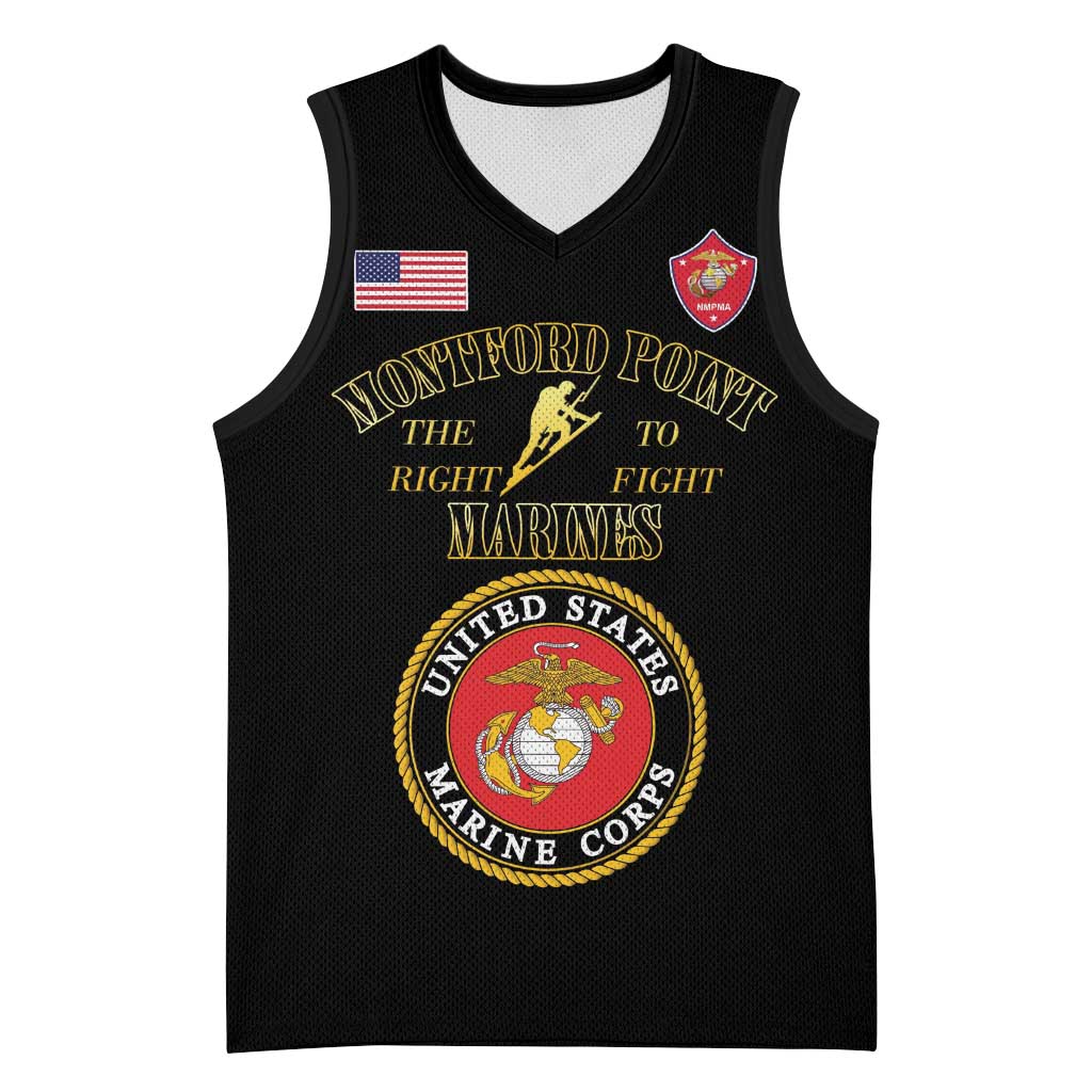 Montford Point Marines Basketball Jersey African American Heroes Black - African Pride