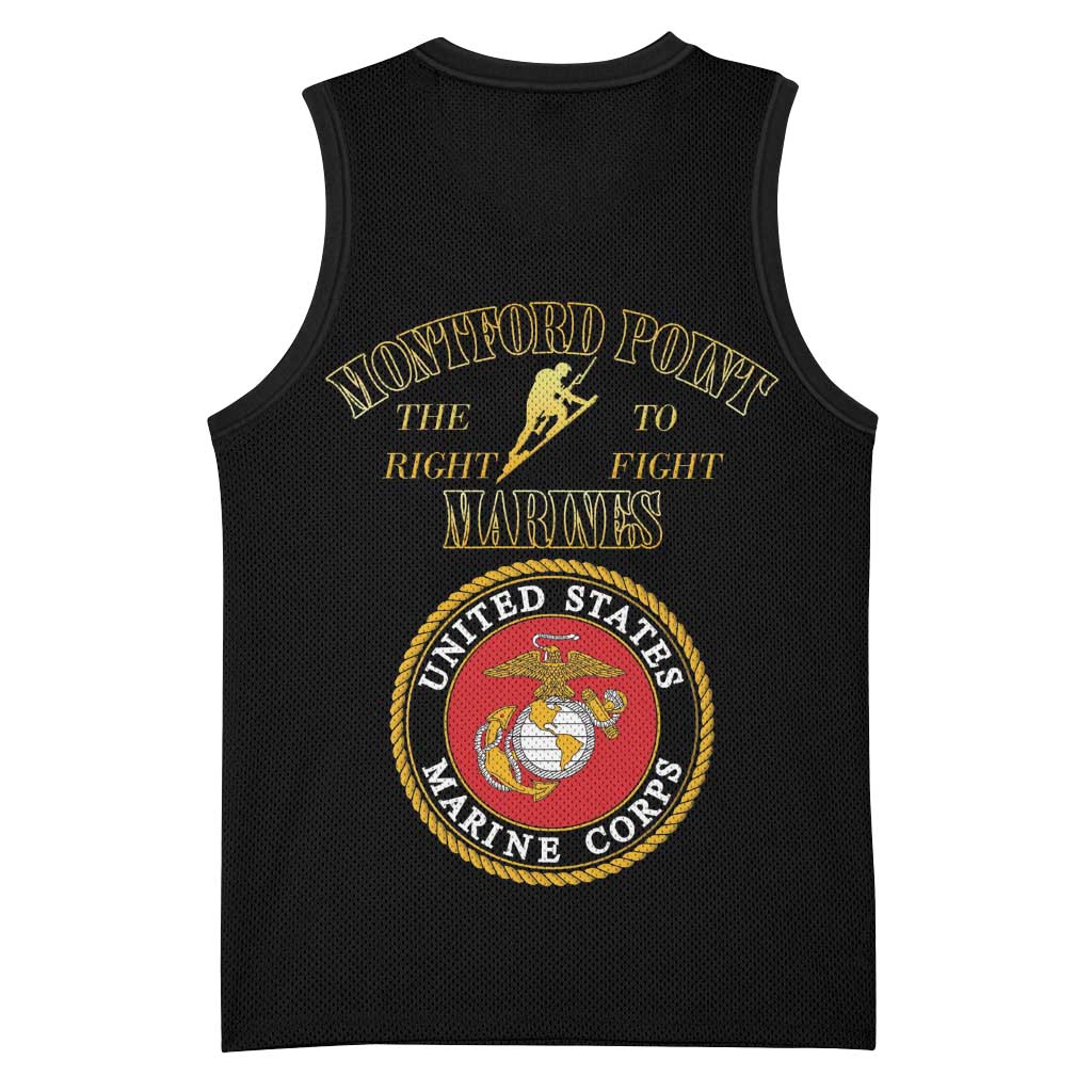 Montford Point Marines Basketball Jersey African American Heroes Black - African Pride