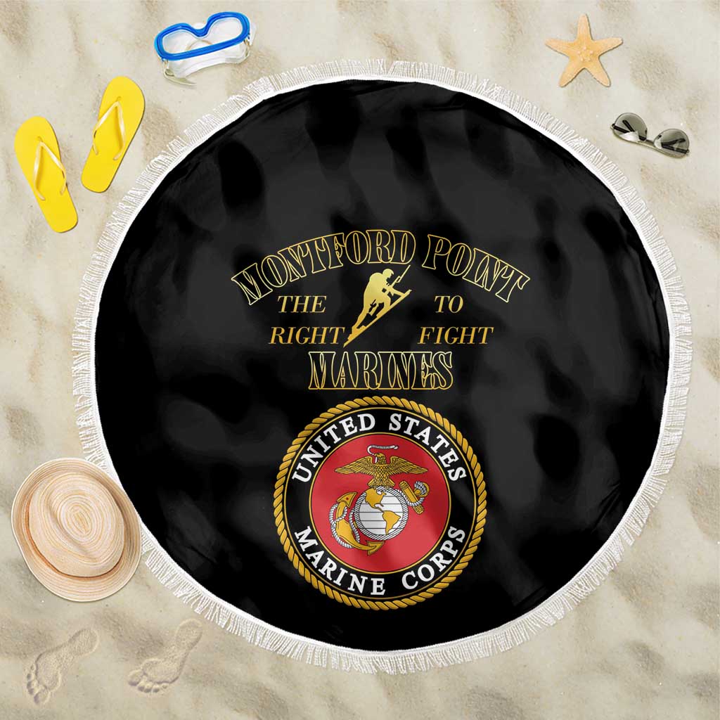 Montford Point Marines Beach Blanket African American Heroes Black - African Pride