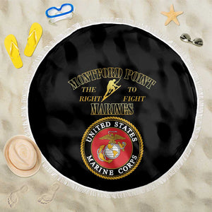 Montford Point Marines Beach Blanket African American Heroes Black - African Pride