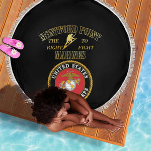 Montford Point Marines Beach Blanket African American Heroes Black - African Pride