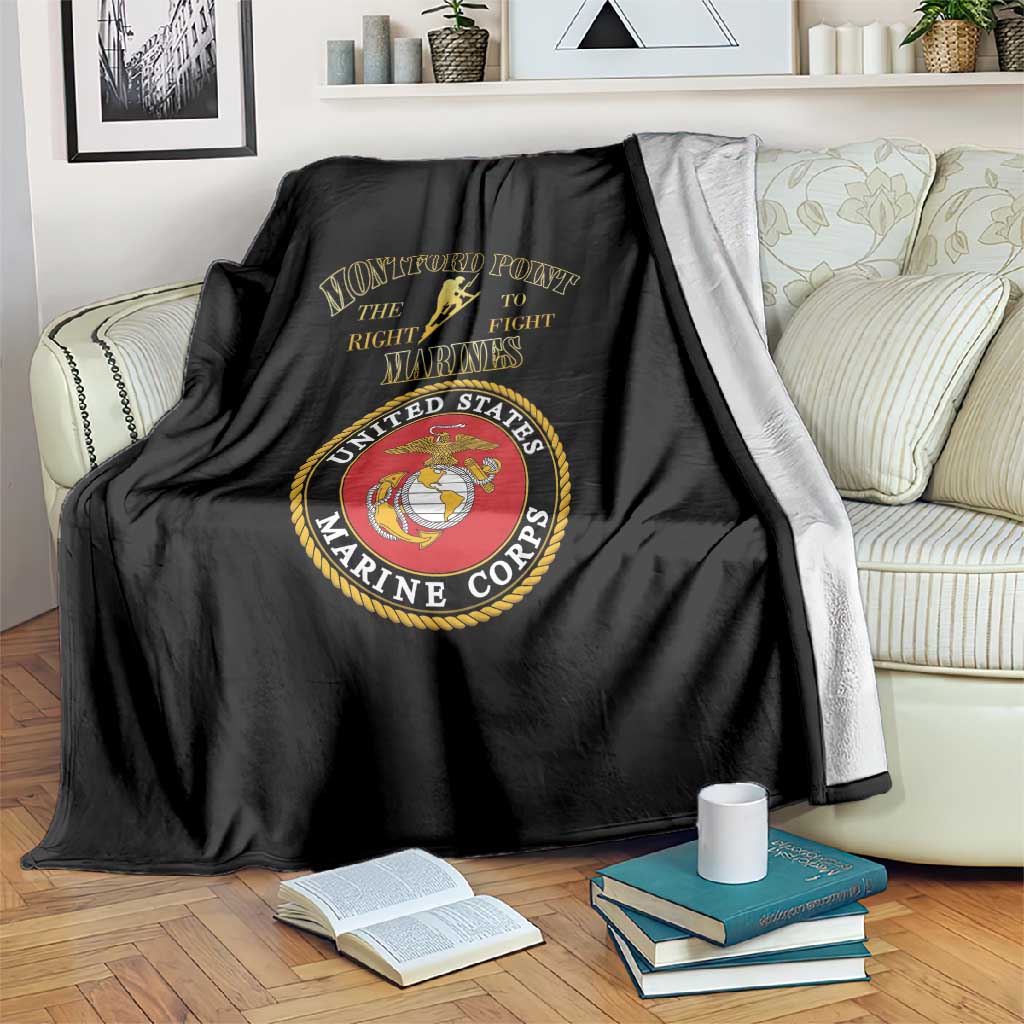 Montford Point Marines Blanket African American Heroes Black - African Pride