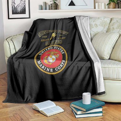 Montford Point Marines Blanket African American Heroes Black - African Pride