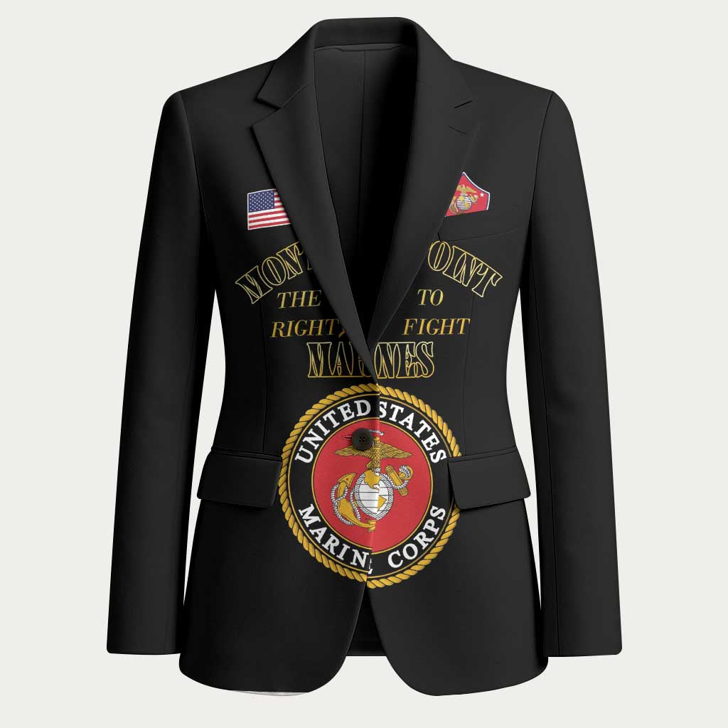African American Marine Corps Legacy Blazer Montford Point Heritage Black