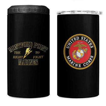 Montford Point Marines 4 in 1 Can Cooler Tumbler African American Heroes Black - African Pride