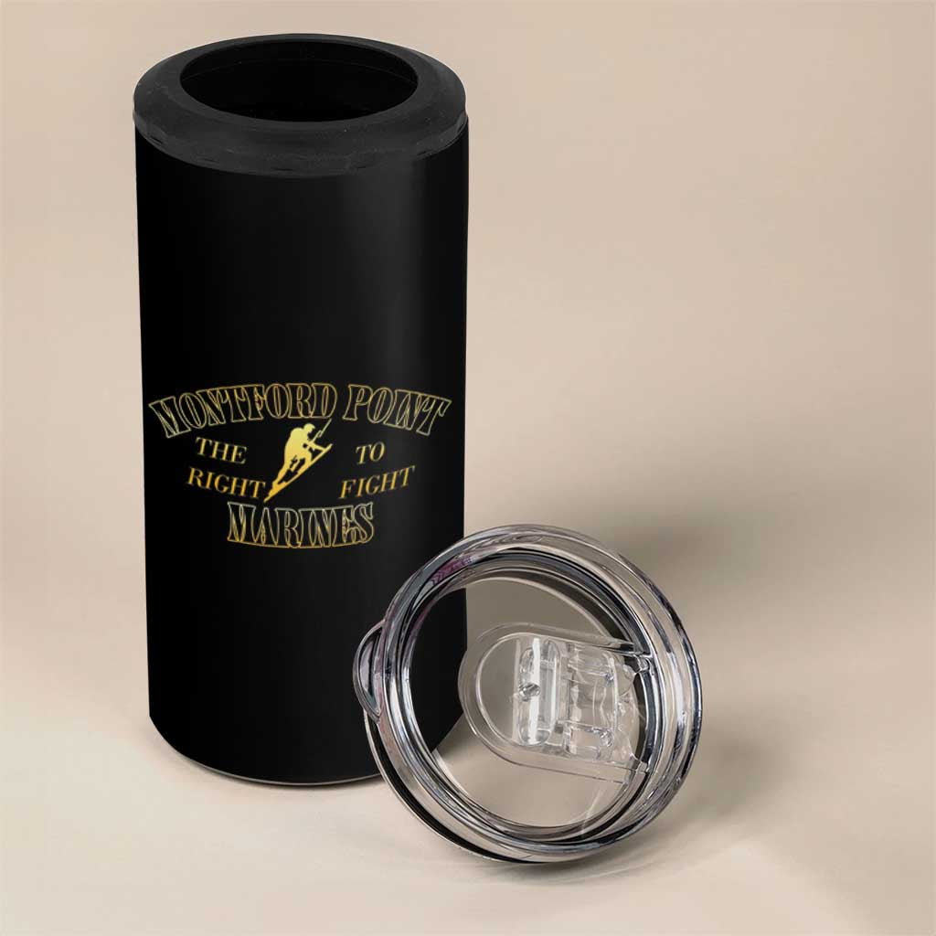 Montford Point Marines 4 in 1 Can Cooler Tumbler African American Heroes Black - African Pride